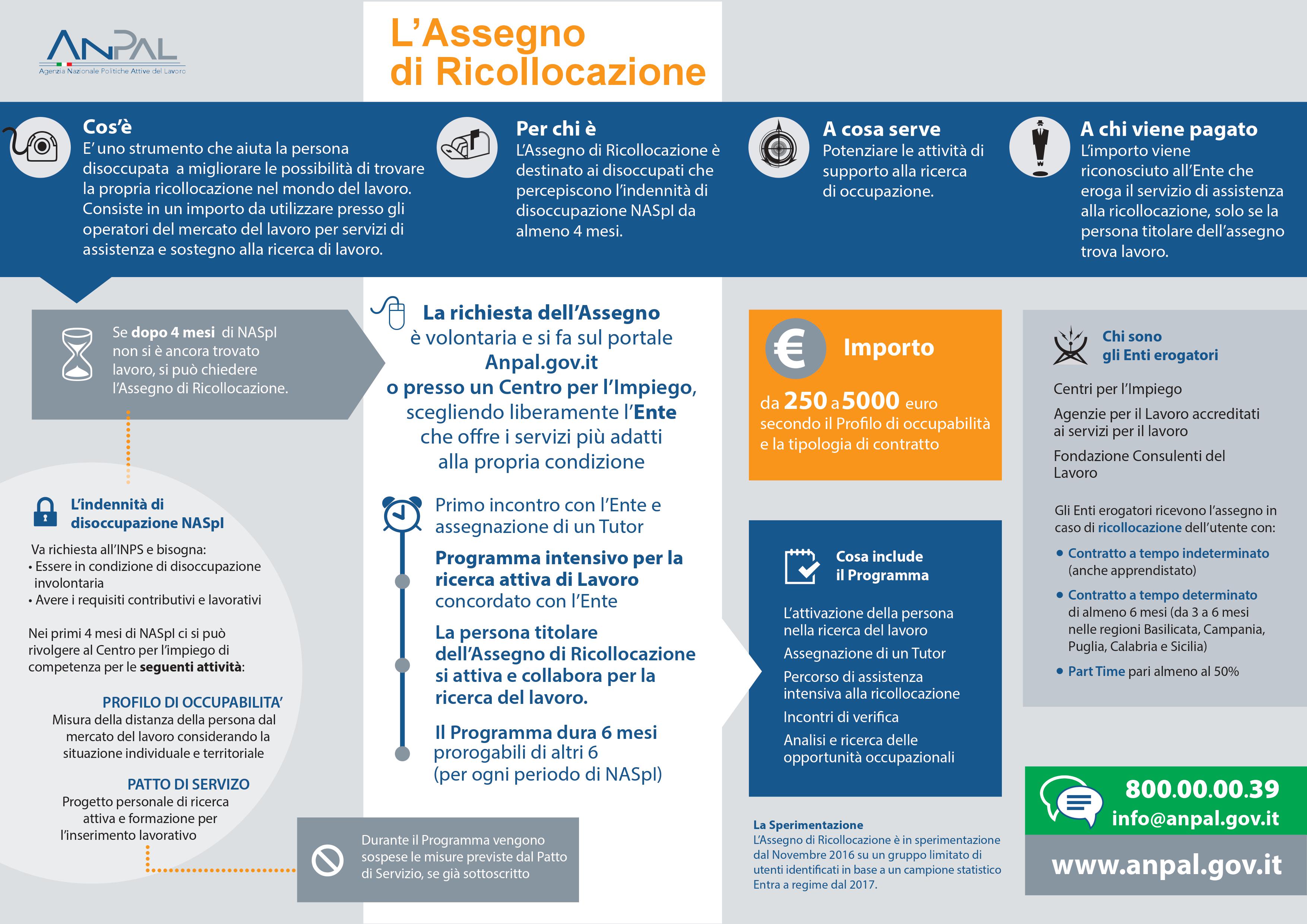 INFOGRAFICA ASSEGNO RICOLLOCAZIONE